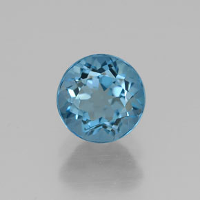 1.11 ct Blue Topaz Gemstone, Topaz Gem in Round Facet Shape for Sale.