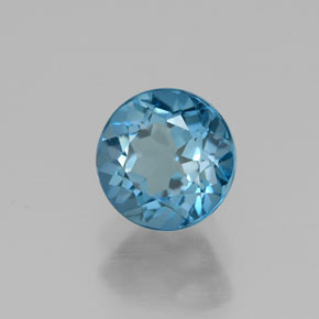 1.11 ct Blue Topaz Stone, Natural Topaz in Round Facet Shape for Sale
