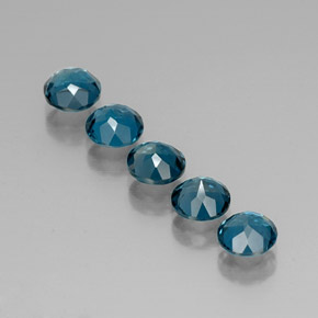 Topaz Gemstone in 6 mm (calibrated) Size for Sale, Topaz Stone in London Blue Color