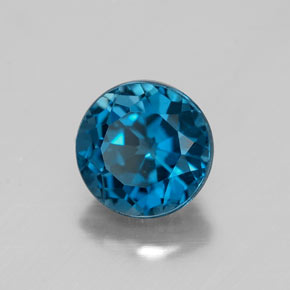 1.81 ct Blue Topaz Stone, Natural Topaz in Round Facet Shape for Sale
