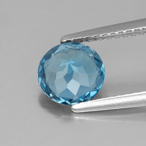 Topaz Gemstone in 7 mm (calibrated) Size for Sale, Topaz Stone in London Blue Color