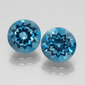 4.75 ct Blue Topaz Gemstone, Topaz Gem in Round Facet Shape for Sale.