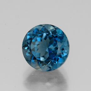 2.89 ct Blue Topaz Stone, Natural Topaz in Round Facet Shape for Sale