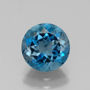 2.23 ct Blue Topaz Gemstone, Topaz Gem in Round Facet Shape for Sale.