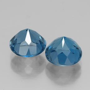 Topaz Gemstone in 7 mm (calibrated) Size for Sale, Topaz Stone in London Blue Color