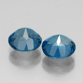 Topaz Gemstone in 7 mm (calibrated) Size for Sale, Topaz Stone in London Blue Color