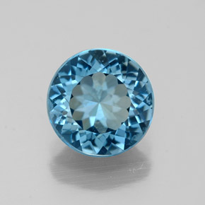 2.00 ct Blue Topaz Gemstone, Topaz Gem in Round Facet Shape for Sale.