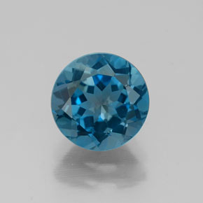 1.77 ct Blue Topaz Gemstone, Topaz Gem in Round Facet Shape for Sale.