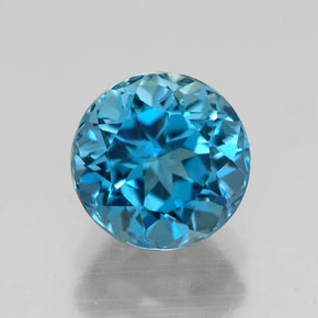 1.92 ct Blue Topaz Gemstone, Topaz Gem in Round Facet Shape for Sale.