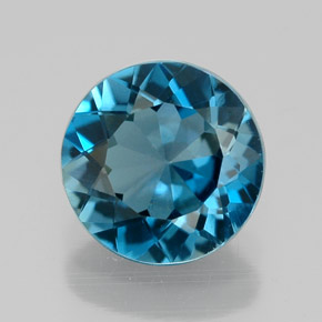 2.04 ct Blue Topaz Gemstone, Topaz Gem in Round Facet Shape for Sale.