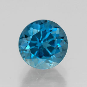 1.84 ct Blue Topaz Stone, Natural Topaz in Round Facet Shape for Sale