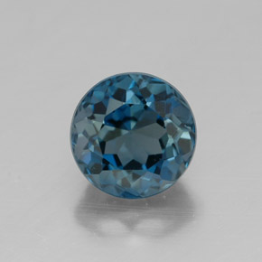 2.10 ct Blue Topaz Gemstone, Topaz Gem in Round Facet Shape for Sale.
