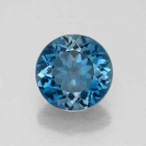 2.10 ct Blue Topaz Gemstone, Topaz Gem in Round Facet Shape for Sale.