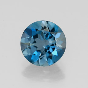 2.04 ct Blue Topaz Gemstone, Topaz Gem in Round Facet Shape for Sale.