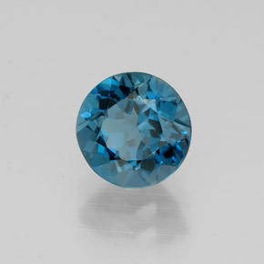 1.47 ct Blue Topaz Stone, Natural Topaz in Round Facet Shape for Sale