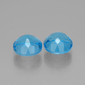 Topaz Gemstone in 7 mm (calibrated) Size for Sale, Topaz Stone in Swiss Blue Color
