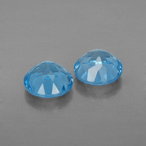 Topaz Gemstone in 7 mm (calibrated) Size for Sale, Topaz Stone in Swiss Blue Color