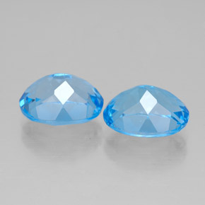 Topaz Gemstone in 9 x 7 mm (calibrated) Size for Sale, Topaz Stone in Swiss Blue Color