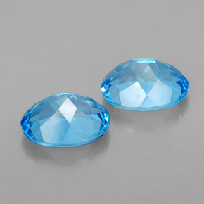 Topaz Gemstone in 9 x 7 mm (calibrated) Size for Sale, Topaz Stone in Swiss Blue Color