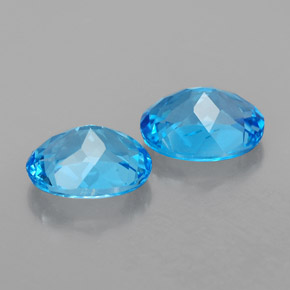 Topaz Gemstone in 9 x 7 mm (calibrated) Size for Sale, Topaz Stone in Swiss Blue Color
