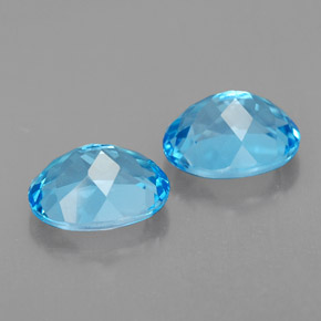 Topaz Gemstone in 9 x 7 mm (calibrated) Size for Sale, Topaz Stone in Swiss Blue Color