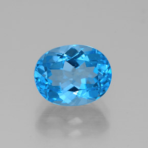 2.69 ct Blue Topaz Gemstone, Topaz Gem in Oval Facet Shape for Sale.