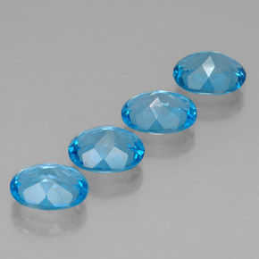 Topaz Gemstone in 9 x 7 mm (calibrated) Size for Sale, Topaz Stone in Swiss Blue Color