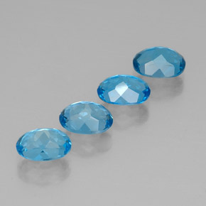 Topaz Gemstone in 8 x 6 mm (calibrated) Size for Sale, Topaz Stone in Swiss Blue Color