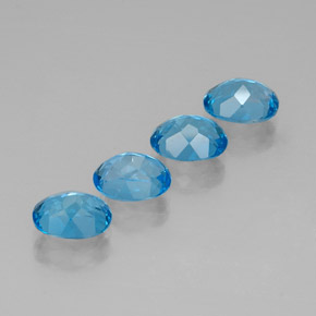 Topaz Gemstone in 8 x 6 mm (calibrated) Size for Sale, Topaz Stone in Swiss Blue Color