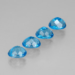 Topaz Gemstone in 8 x 6 mm (calibrated) Size for Sale, Topaz Stone in Swiss Blue Color