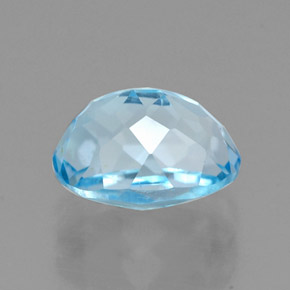 Topaz Gemstone in 8 x 6 mm (calibrated) Size for Sale, Topaz Stone in Swiss Blue Color
