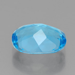 Topaz Gemstone in 9 x 7 mm (calibrated) Size for Sale, Topaz Stone in Swiss Blue Color
