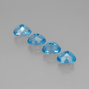 Topaz Gemstone in 8 x 6 mm (calibrated) Size for Sale, Topaz Stone in Swiss Blue Color