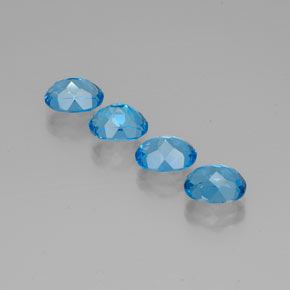 Topaz Gemstone in 8 x 6 mm (calibrated) Size for Sale, Topaz Stone in Swiss Blue Color