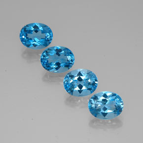 10.13 ct Blue Topaz Gemstone, Topaz Gem in Oval Facet Shape for Sale.