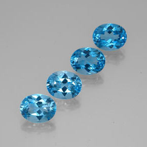 10.13 ct Blue Topaz Stone, Natural Topaz in Oval Facet Shape for Sale