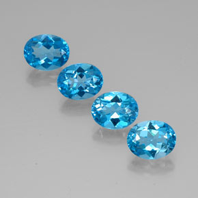 9.70 ct Blue Topaz Gemstone, Topaz Gem in Oval Facet Shape for Sale.
