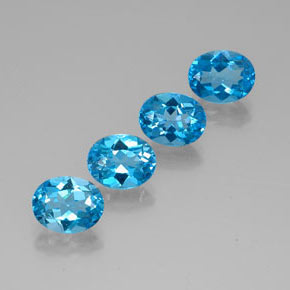 9.70 ct Blue Topaz Stone, Natural Topaz in Oval Facet Shape for Sale