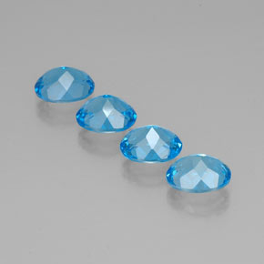 Topaz Gemstone in 9 x 7 mm (calibrated) Size for Sale, Topaz Stone in Swiss Blue Color
