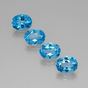 10.03 ct Blue Topaz Gemstone, Topaz Gem in Oval Facet Shape for Sale.