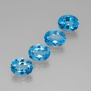 10.03 ct Blue Topaz Stone, Natural Topaz in Oval Facet Shape for Sale