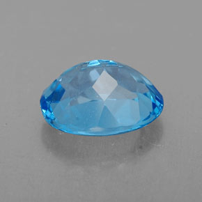 Topaz Gemstone in 9 x 7 mm (calibrated) Size for Sale, Topaz Stone in Swiss Blue Color