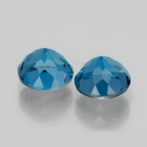 Topaz Gemstone in 7 mm (calibrated) Size for Sale, Topaz Stone in London Blue Color