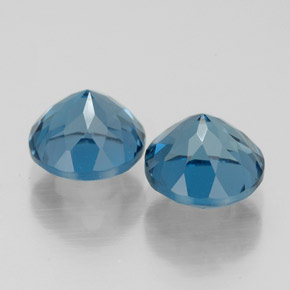Topaz Gemstone in 7 mm (calibrated) Size for Sale, Topaz Stone in London Blue Color