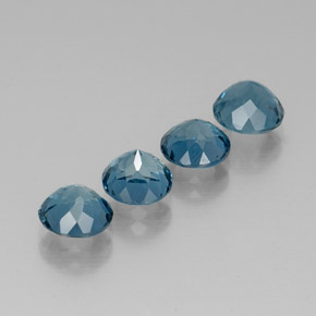Topaz Gemstone in 7 mm (calibrated) Size for Sale, Topaz Stone in London Blue Color