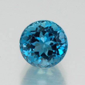 2.12 ct Blue Topaz Gemstone, Topaz Gem in Round Facet Shape for Sale.