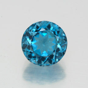 1.73 ct Blue Topaz Gemstone, Topaz Gem in Round Facet Shape for Sale.