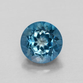 1.82 ct Blue Topaz Gemstone, Topaz Gem in Round Facet Shape for Sale.