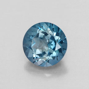 1.82 ct Blue Topaz Stone, Natural Topaz in Round Facet Shape for Sale