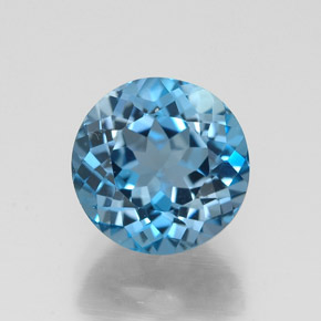 2.79 ct Blue Topaz Gemstone, Topaz Gem in Round Facet Shape for Sale.